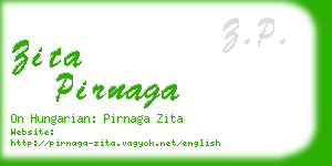 zita pirnaga business card